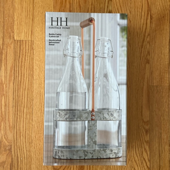 Heritage Home NWT 3 Piece Bottle Caddy - Picture 3 of 11